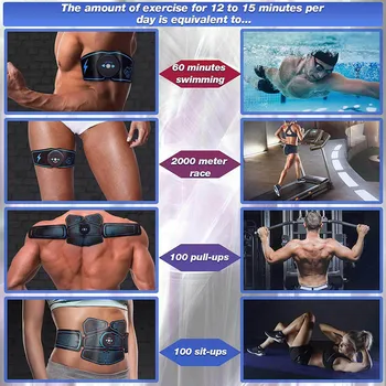 Elektro Stimulacija Mišic Trebušne Stimulator Electroestimulador Mišične Hip Trener Telesa, Hujšanje, Fitnes, Masaža Pasu Doma