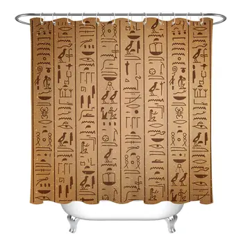 Uniqued Stari Egipčanski Pisno Evidenco, Tuš Zavese Nepremočljiva Kopalnica Kljuke