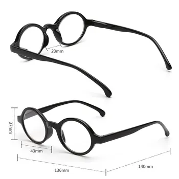 JM Spomladanski Tečaj Krog Obravnavi Očala Ženske Moški Dioptrije Lupo Presbyopic Očala Black +0.5 +6