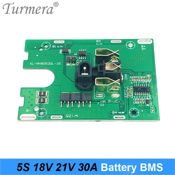 Turmera 5S 18V 21V 30A Li-ion BMS Litijeve Baterije 18650 baterijski izvijač shura Polnilnik Protection Board, primerni za Vrtanje 21V
