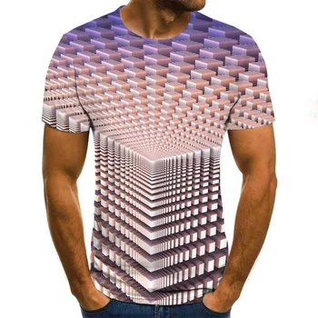 2020 Poletje 3D majice Tri-dimenzionalni Nove T - Men 's 3D Tiskanja Priložnostne vortex T Shirt Vrhovi Tee XXS-6XL