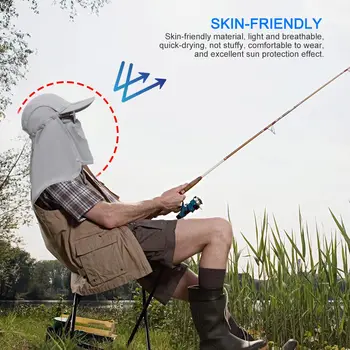 Unisex poletje UV protection anti-komar ribolov skp vrhuncem skp ribič ribolov skp snemljiv pohodništvo, kampiranje