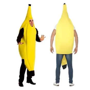 Odraslih Unisex Smešno Banana Bo Ustrezala Rumena Kostum Halloween Luči Sadje Fancy Stranka Festival Plesa Oblačenja Noša