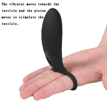 Moški spolni stimulatior penis prstan klitoris stimulator z vibrator USB polnjenje erektilne zamudo orodje in žena seks toyhusband