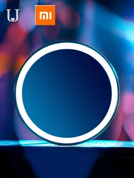 HD Ličila Ogledalo z LED Barva Modra Svetloba Kozmetično Ogledalo Mini Prenosni Touch Kontrole za Zaznavanje Ogledalo Za Lepoto Ličila