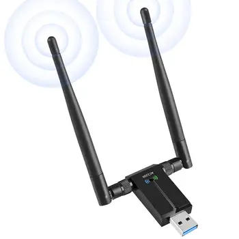 Brezžični USB WiFi Adapter Brezžična Omrežna Kartica Z Dvojno 5dBi Antene 1200Mbps 2.4 G/5.8 G WiFi USB Računalnika Omrežni Napajalnik