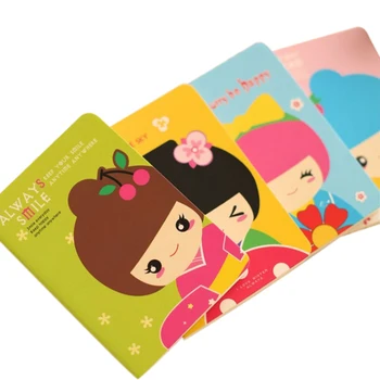 20pcs/veliko Japonski Kimono Dekle Mini Beležnica Srčkan Zvezek Risanka Opomba Knjigo Mala Šola Oskrbuje Debelo