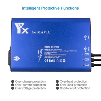 5In1 Inteligentni Mavic Pro Baterije Daljinski upravljalnik Polnilnik Smart Hitro Polnjenje Zvezdišče USB Vrati Za DJI Mavic Pro & Platinum &Alpske