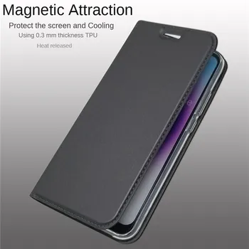 Huawei P Smart Primeru Magnetni Primeru za Coque Huawei P Pametna SLIKA-LX1 Psmart Kritje Etui Luksuzni Flip Usnjena Denarnica, Telefon Primerih