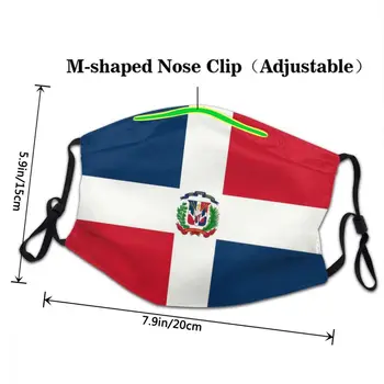 Stroj Dominikanska Republika Zastavo Masko Proti Prahu Zaščitni Pokrov Respirator Usta Žarilna