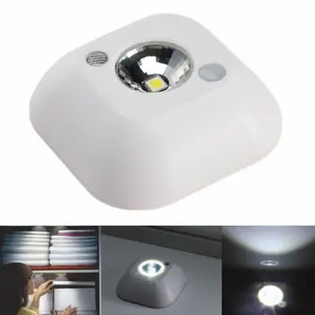 Mini Brezžična Noč Svetlobe AAA Baterija Napaja z PIR senzor Gibanja Svetloba Stenska LED Sili Lučka za Wc, Kuhinjo, mansarda stopnice