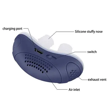 Električni Anti Smrčanje Napravo Koncentracija Kisika CPAP Stop, ki Smrčijo Nosni Dilator Sponka za Nos Izboljša Spanje Apnea Pomoči Orodje