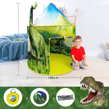 DVORIŠČE Dinozaver Otroci Šotor Dinozaver Igrače Za Otroke Girls & Boys Zunanji In Notranji Šotori Za Otroke Playhouse