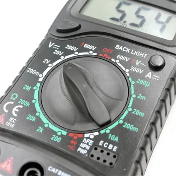 XL830L Digitalni Multimeter Prenosni AC/DC DC Voltmeter Ampermeter odpornost tester Modra Osvetlitev ozadja Brezplačna Dostava
