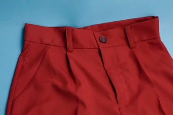 Domače 2020 nove moške hlače priložnostno z visoko rdeči pas.
