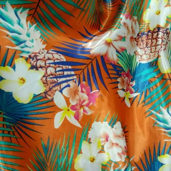 Havajih Slog Saten Tkanine Obrti Mehko Sijajni DIY Oblog Materiala Tkiva Poliester Charmeuse