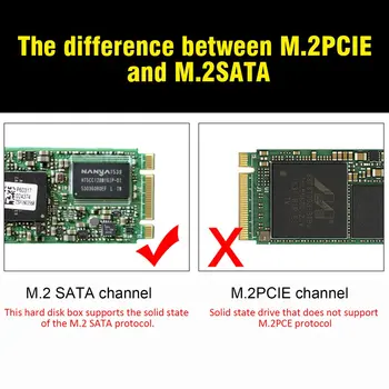 M2 SSD Primeru NVME Ohišje M. 2 USB Tip C 3.1 SSD Adapter za NVME PCIE NGFF SATA M/B Ključno, SSD Disk v Polje M. 2 SSD Primeru