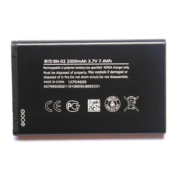 Original BN-02 telefon baterija za Nokia XL 4G RM-1061 RM-1030 RM-1042 RM-106 1200mAh