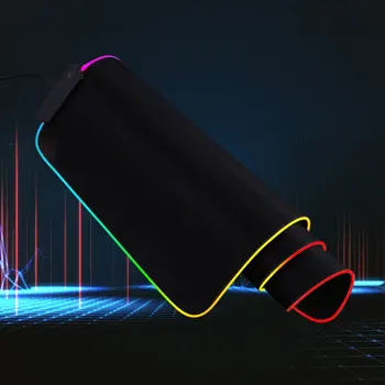 LED Luči Gaming Mouse Pad RGB Velika Svetlobna Tipkovnico Pokrov nedrsečo Gumo Base Računalnik Preprogo Desk Mat PC Igre Mouse Pad