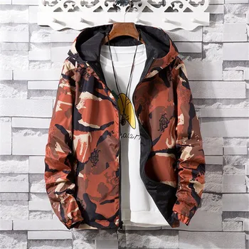 2019 dvostranski nosljivi Jakna Moški Jeseni Priložnostne Prikrivanje Hoodie Windbreaker Suknjič Plašči Moški Outwear Plus Velikost 4XL