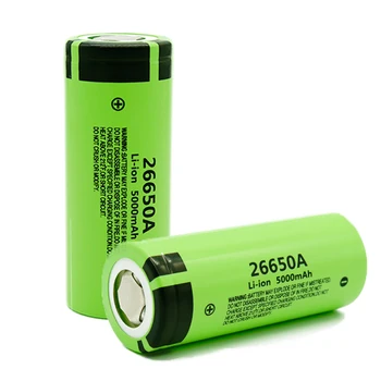 Prvotne Nova Baterija Za Panasonic 26650A 3,7 V 5000mAh Visoka Zmogljivost 26650 baterije Li-ion Baterije za ponovno Polnjenje