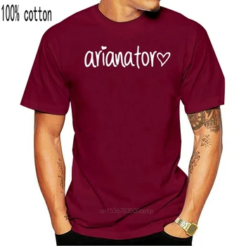 Arianator T-Shirt Logotip Ariana Grande Facher Glasbe Letniku Flitterwochen Tour O-Vratu Najstniških T-Shirt