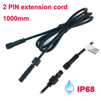 2PIN 1meter IP67 Nepremočljiva Podaljšek/Priključite Žice/Napajalni Kabel za Eno Barvo LED Luči