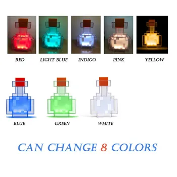 Barva Spreminja Napoj Steklenico Zasveti in Preklopi Med 8 Različnih Barvah Shake Nadzor Noč Lučka Igrača