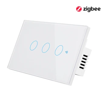 Zigbee smart touch stikalo omrežna povezava APP nadzor NAS standard 1\2\3gang AC110V 220V stenske nalepke varovalke stikala za luč