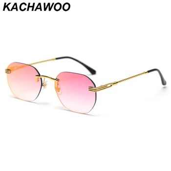 Kachawoo moških kvadratnih sončna očala rimless ogledalo, modro zeleno rdeče kovinske človek retro sončna očala za ženske visoke kakovosti pomlad poletje