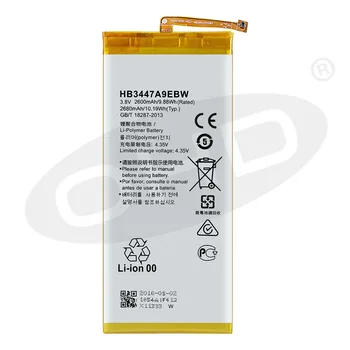 OHD 2600mAh Original HB3447A9EBW Baterija za Huawei Vzpon P8 GRA-L09 GPA-UL00 CL00 TL00 UL10 Zamenjava Baterije + Brezplačna Orodja