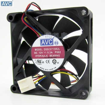 Za AVC DSSC0715R2L, P002 DC 12V 0,3 4 žice, 4-pin priključek 100mm 70x70x15mm Strežnik Kvadratnih Hladilni ventilator