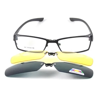 Unisex Očala Okvir in 2 kos sončna Očala posnetek na Modni Očala Mens Očala Okvirji Polarizirana sončna Očala Posnetek 681