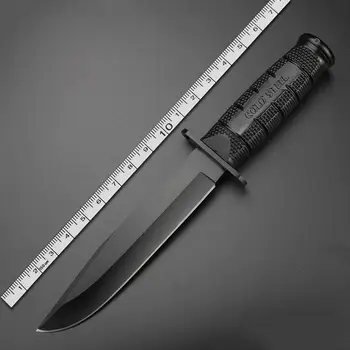 Lovski Nož Divje Survival Nož Black Fiksno Rezilo Noži Visoko Trdoto Prostem Taborjenje Orodje Noži z ABS Tulec