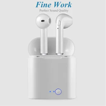 I7s TWS Bluetooth slušalke Brezžične slušalke Športne slušalke Z mikrofonom, Bluetooth slušalka za iPhone, Samsung, Htc Huawei