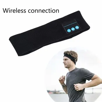 Brezžična Tehnologija Bluetooth Glasbe Telefon Joga Teče Dihanje Elastična Šport Sweatband Glavo Las Band Spanja Headdress Slušalke