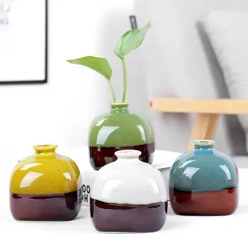 2021 Nove Ustvarjalne Cvet Glaze Keramične Obrti, Keramični Majhnosti Vaza Desk Hydroponic Vaza Dekoracijo Doma Dekoracijo