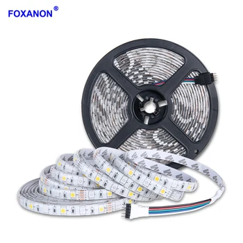 Foxanon LED Trak 5050 DC12V Prilagodljivo LED Luči, 60LED/m 5m/Veliko bela / Topla Bela / RGB / RGBW / RGBWW 5050 LED Trak Vodotesen