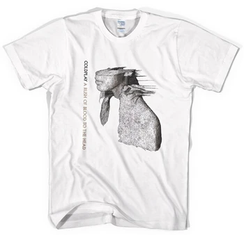 Rock Zasedbe Coldplay Svoboden Natisnjeni Moški Majica s kratkimi rokavi Tshirt Moda Kratek Rokav O Vratu Bombaža T-shirt