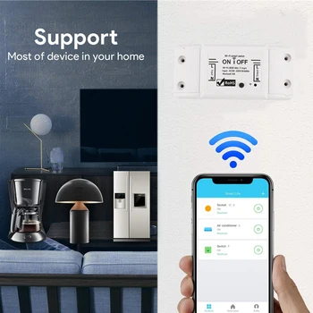 Tuya WiFi Smart Stikala za Luč DIY Stikalo Tuya/Smart Življenje APP Brezžični Daljinski upravljalnik Delo Z Alexa Google Avtomatizacijo Doma Modul
