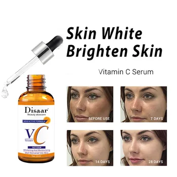 Vitamin C Facial Serum Proti Gubam Staranja Bistvo Beljenje Kože Freckle Vlažilne Kreme Za Nego Obraza, Hialuronska Kislina Smetane