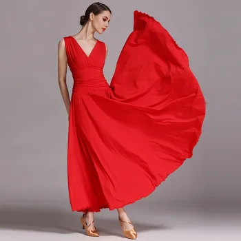 6 Barv Camisa Flamenco Obleke Ples Dvorana Flamenco Plesne Kostume Zbor Dvorana Plesne Obleke Rdeče Španski Obleko Valček