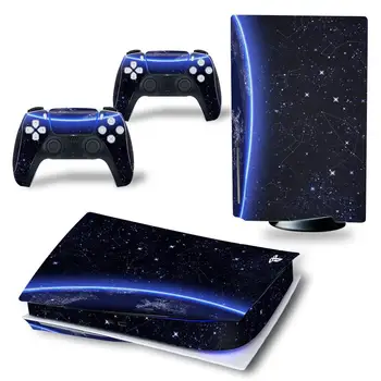Zvezda na Nebu Za PS5 Disk Viny Nalepke Nalepke Konzole + 2 Krmilnik Kože Nalepke Za Sony Playstation 5 Igre Pribor