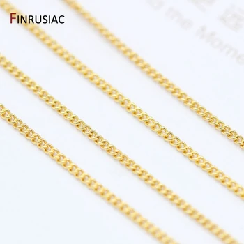1.2 mm Zlate Verige Za Izdelovanje Nakita 14k Pravi pozlačeni Verige DIY Zapestnica Ogrlice Uhani Oskrbuje Debelo