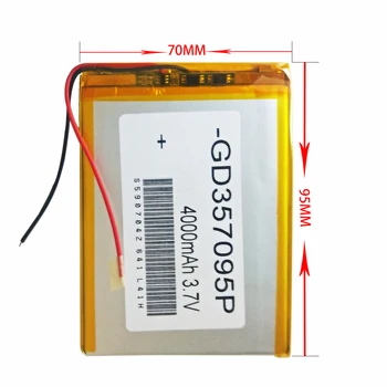 357090 3,7 V: 4000 mah Polnilne Li-Polymer Li-ionska Baterija Za Globus GL-700 Haier D71 Hit 3G G700 Iconbit NT-0704S Irbis TX01