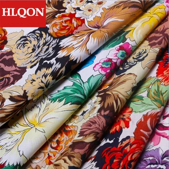 Visoka kakovost bombaža, tiskane cvet sateen tkanine, ki se uporabljajo za Quilting šivanje obleka ženske obleke krilo čevelj za 100x150cm