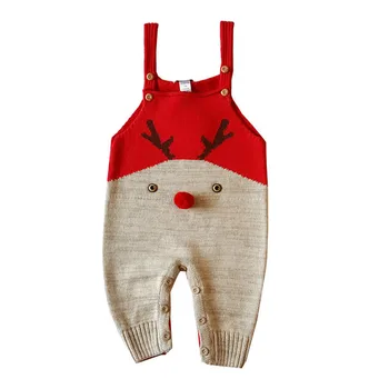 1-3 let Božič elk otroci oblačila fantje bombaž naramnice 2 barve srčkan pulover kombinezon baby dekleta hlače