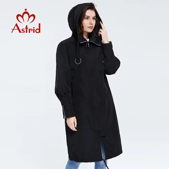 Astrid 2020 novo Pomlad moda dolg jarek plašč Hooded visoko kakovost Urbanih žensk Outwear trend Ohlapno, Tanko plast ZS-7017