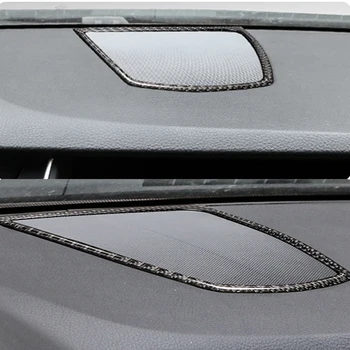 Nadzorni plošči Zvočnik Okvir iz Ogljikovih Vlaken Trim Nalepke za BMW Serije 5 F10 11-17 Avto Nalepke, Dodatki