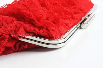 Rdeče beli poročni Sklopke torbe Za Ženske Modni Večer Vrečke črno Verigo Ramo Torbe Stranka poročne letnik Pearl Softback vrečko